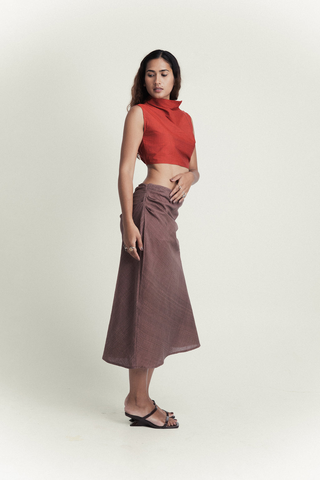 TENUN FLOW MIDI SKIRT