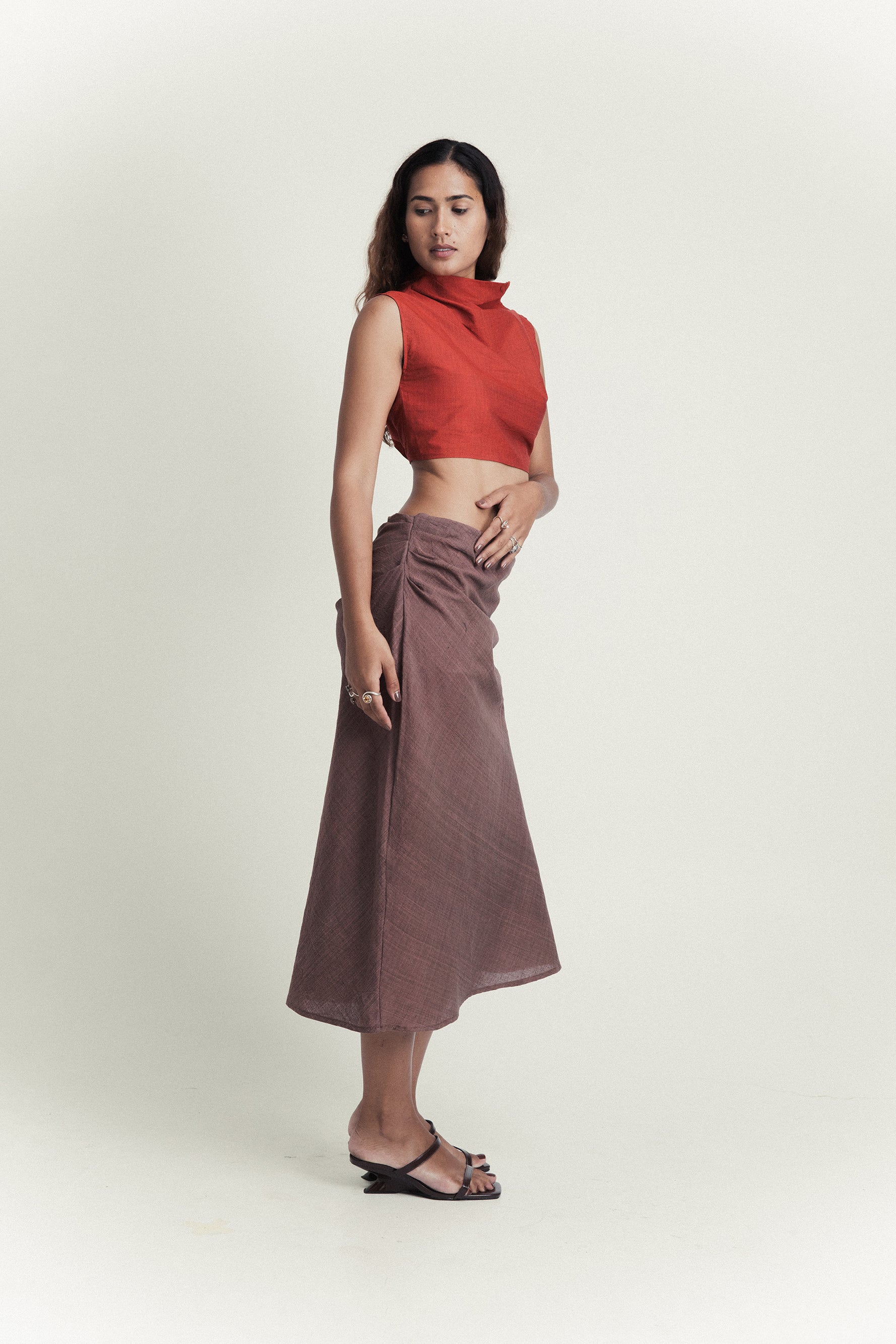 TENUN FLOW MIDI SKIRT