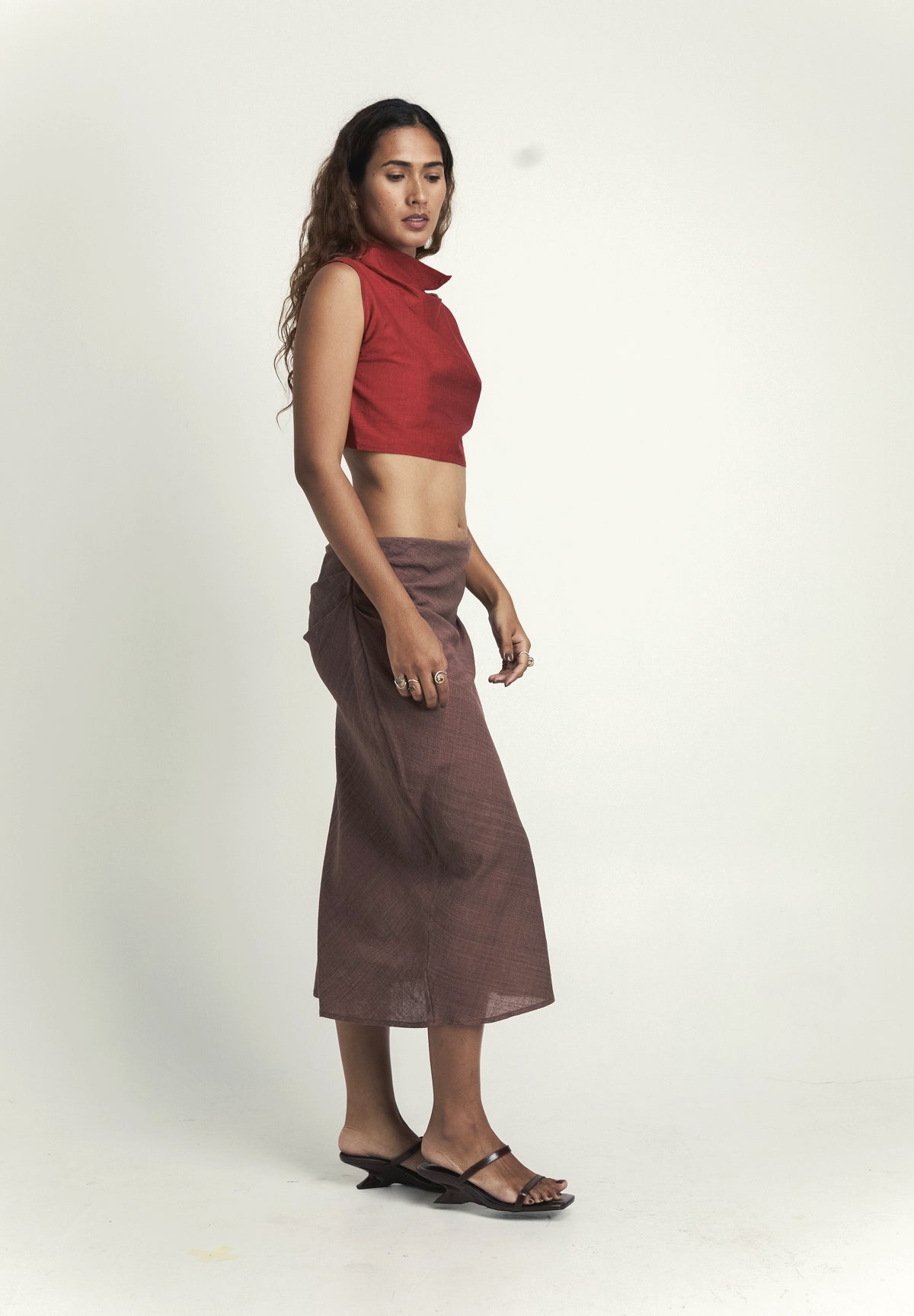 TENUN FLOW MIDI SKIRT
