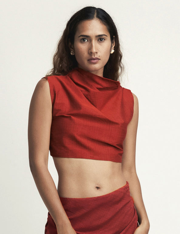 TENUN FLOW TOP - RED SAMBAL