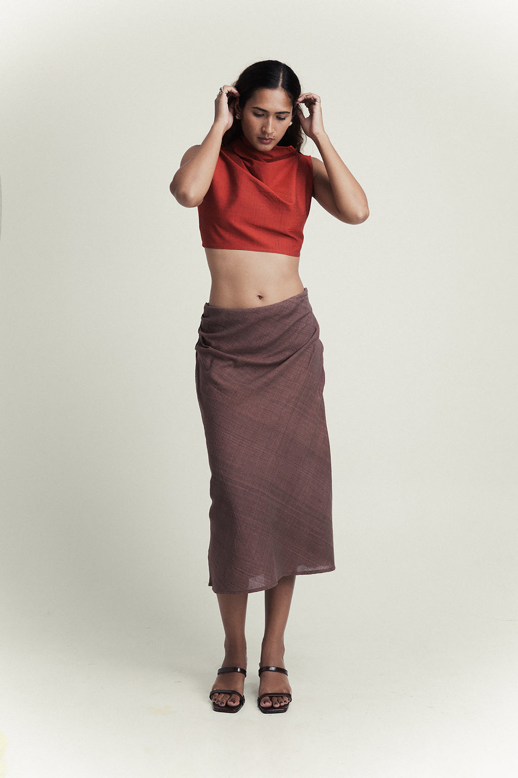 TENUN FLOW MIDI SKIRT