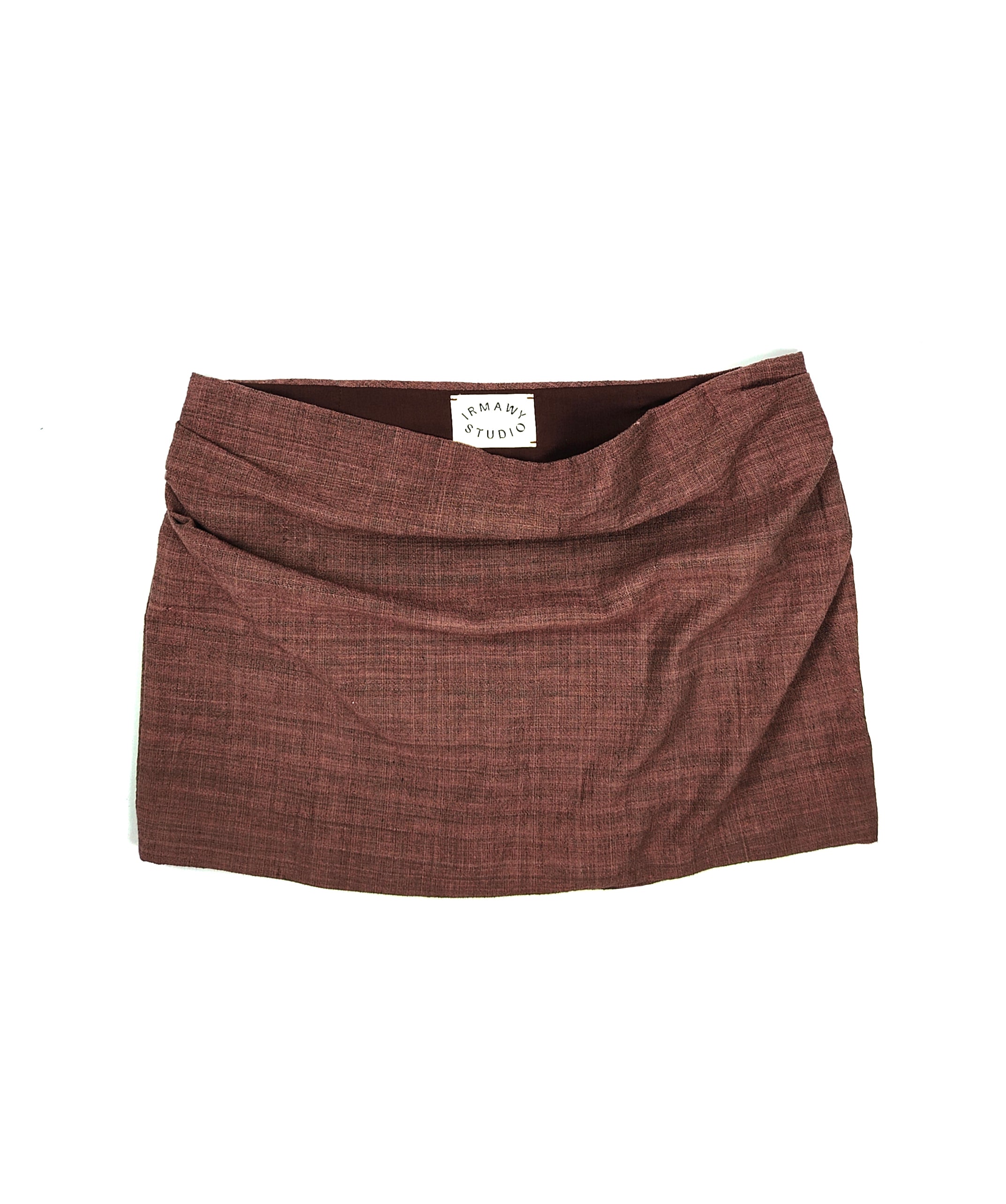 TENUN FLOW MINI SKIRT - WOOD
