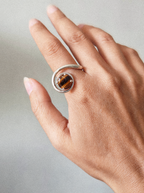 AYATI RING - TIGER EYE STONE