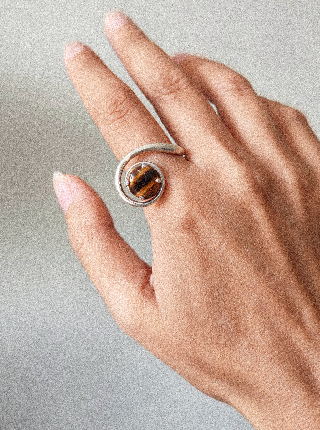 AYATI RING - TIGER EYE STONE