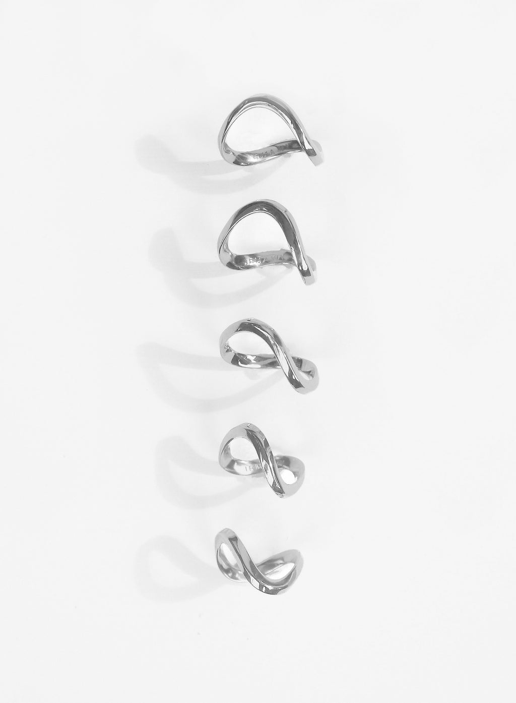 WAVE RINGS SET - SILVER