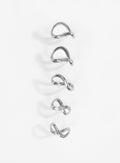AIR RINGS SET - SILVER