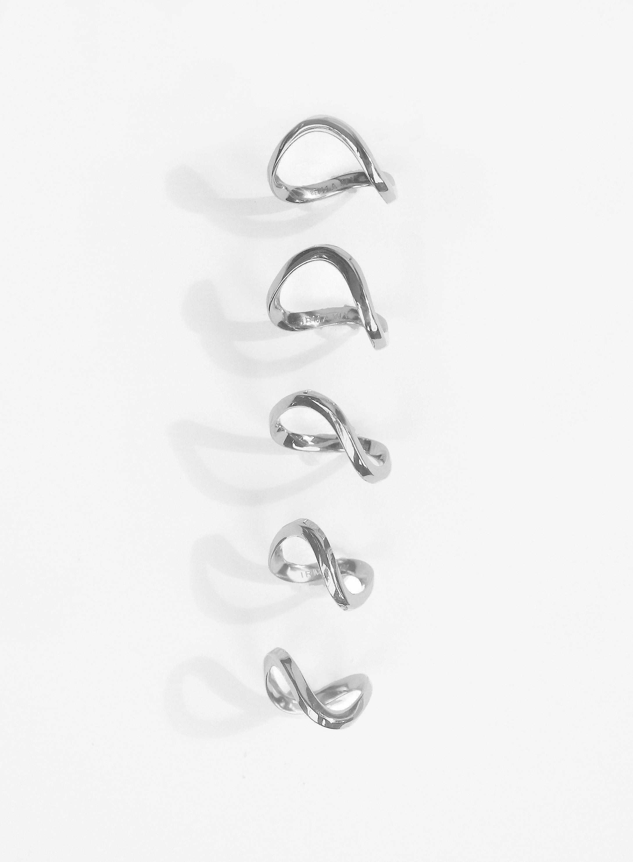 WAVE RINGS SET - SILVER