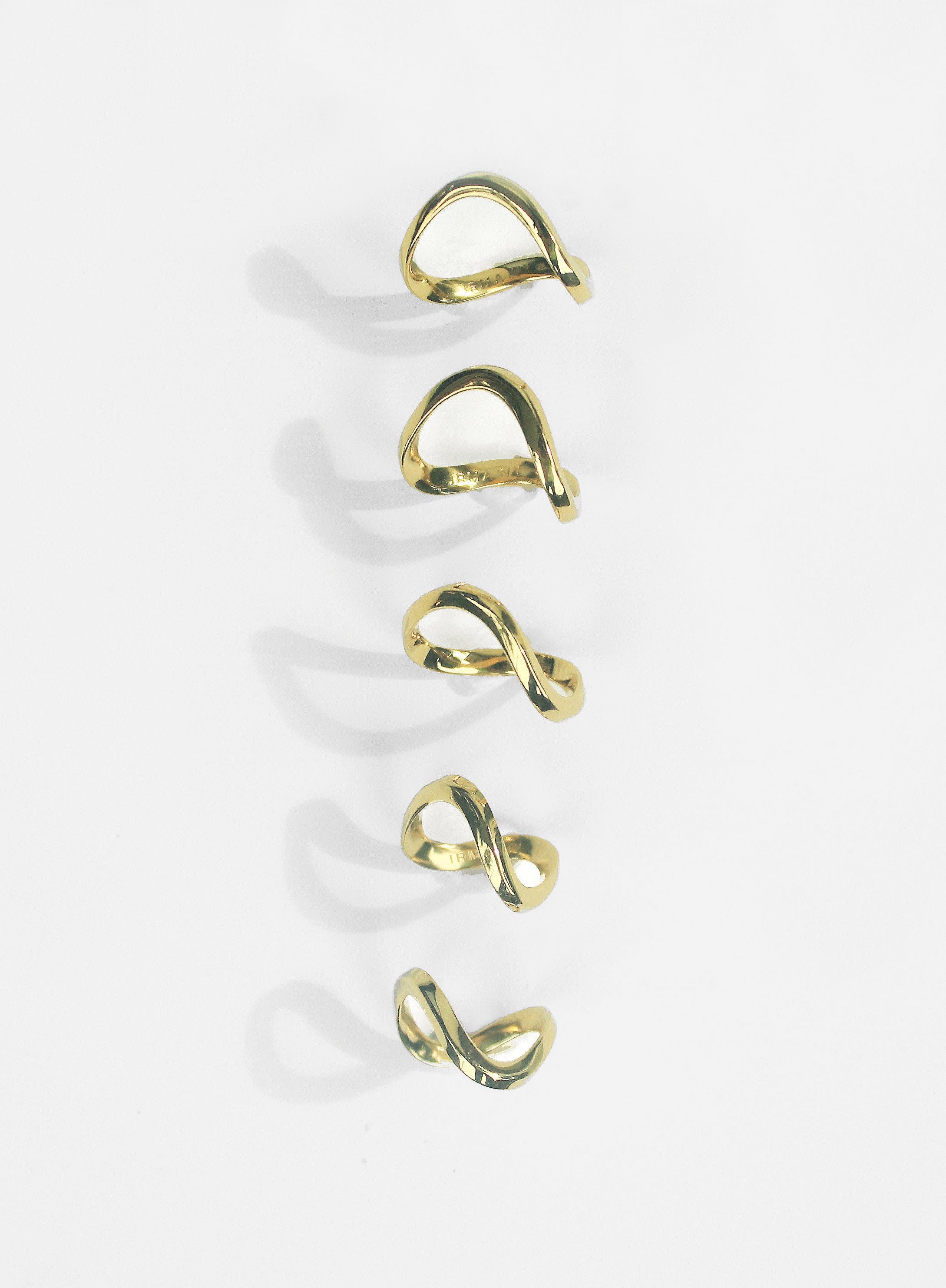 OMBAK RINGS SET - SILVER GOLD PLATED